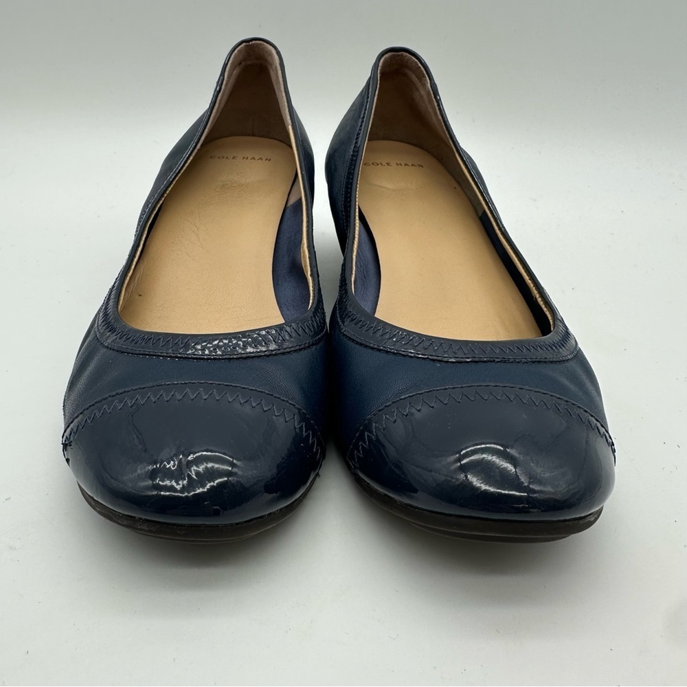Cole Haan x Nike Air Navy Blue Leather Women's Wedges - Picture 2 of 10